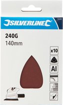 Silverline Delta schuurvellen - klittenband - korrel 240 - 140 mm - 10 stuks