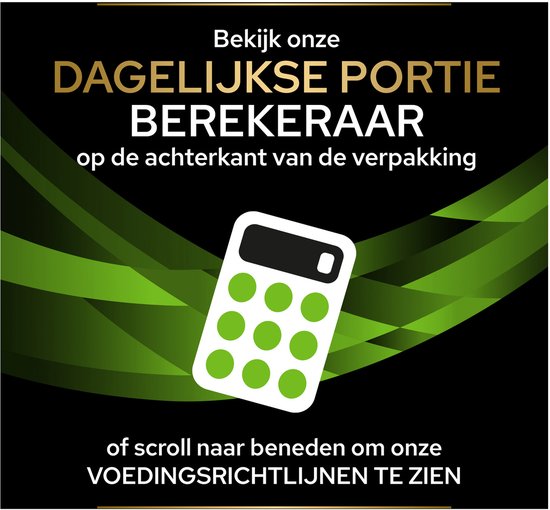 Calculator icoon met groene lijnen, die de dagelijkse portie calculator weergeeft.