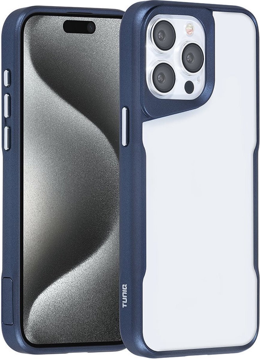 Combat-X Hoesje Geschikt voor: iPhone 15 Pro Max - Backcover - Blauw