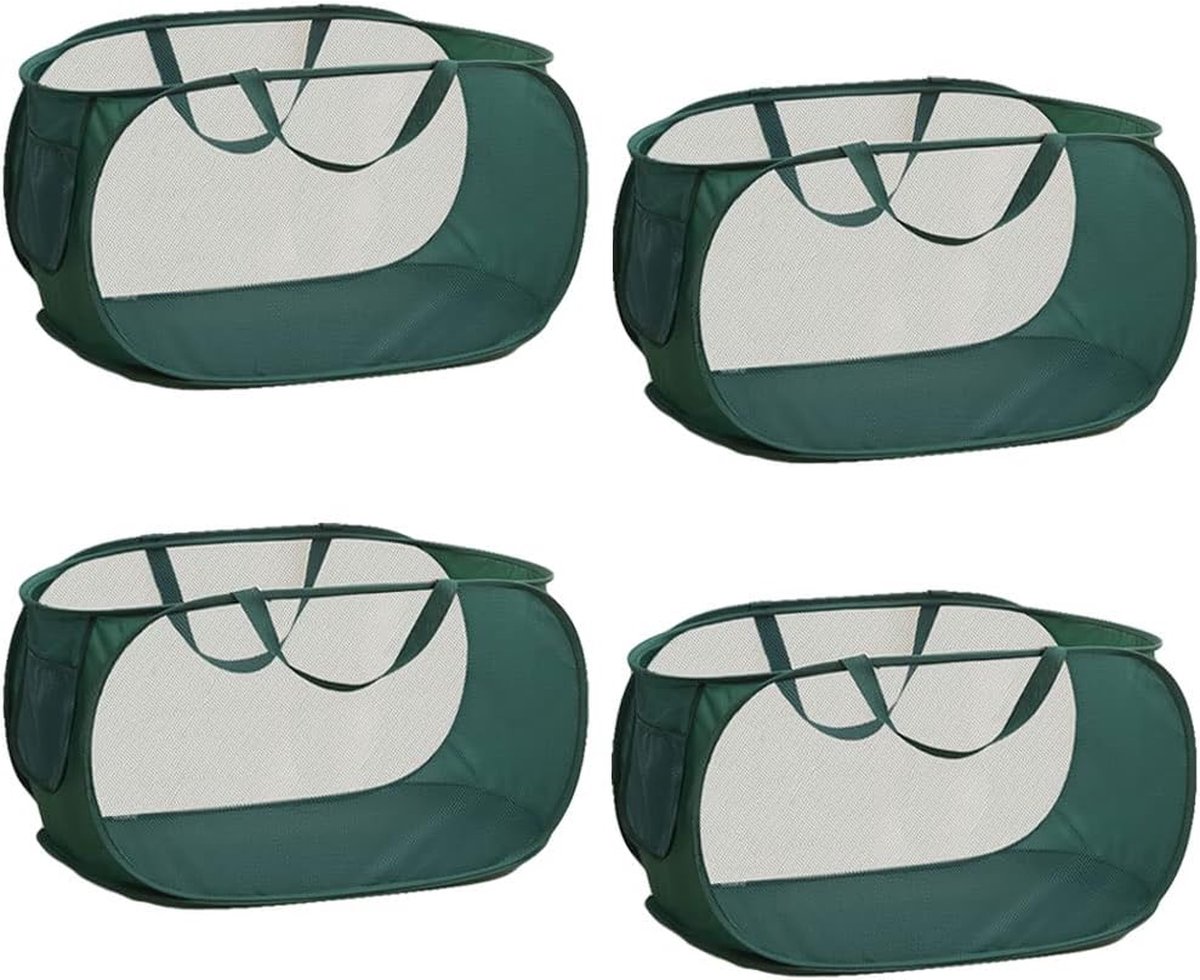 Goedkoopste Inovra ® Opvouwbare Wasmand Set van 4 met Handige Zijvakken voor Speelgoed en Kleding