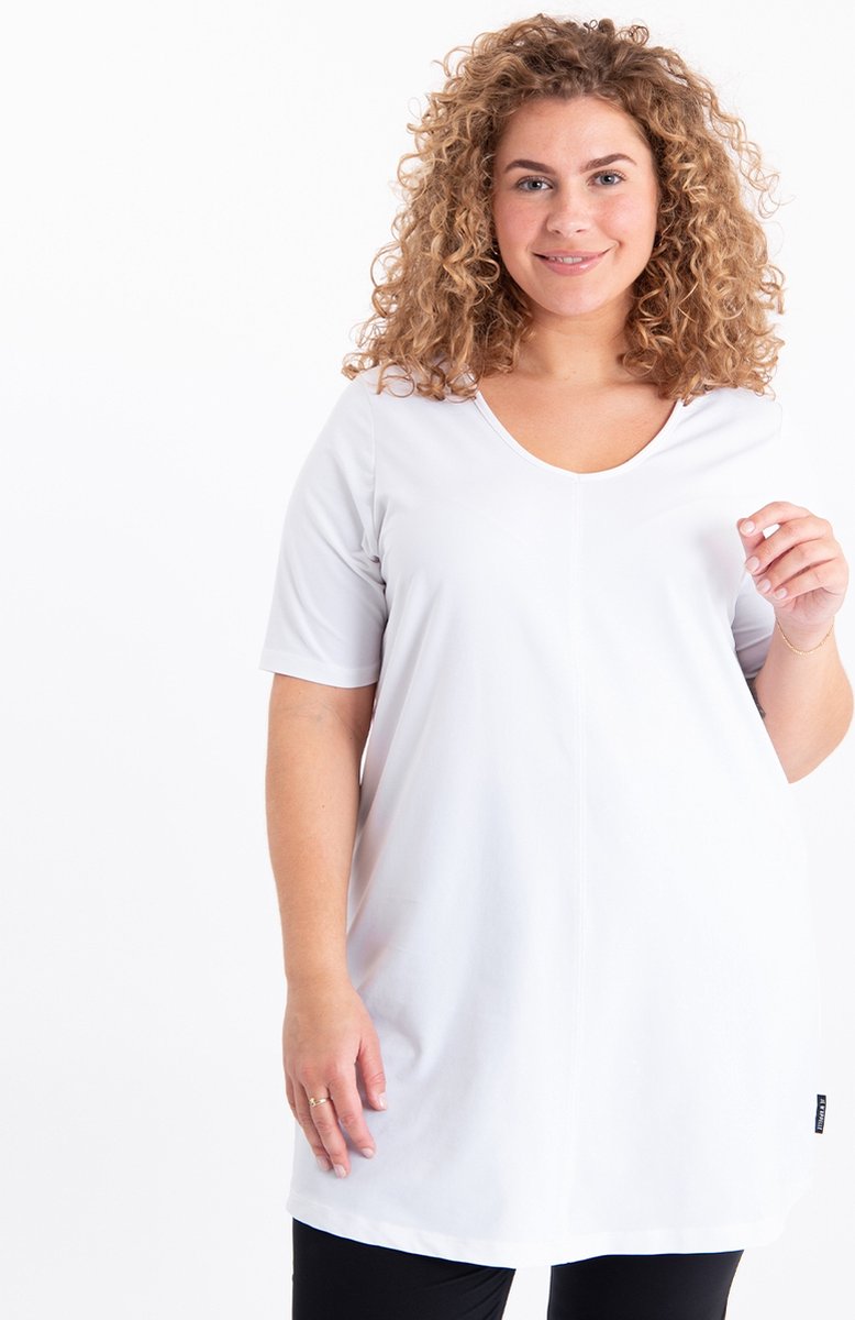 Je m'appelle Travelstof Top - Dames - Wit - Maat 50