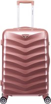 Decent EXCLUSIVO-ONE Middelmaat koffer 67x43x26 – Reiskoffer met wielen - Lichtgewicht koffer – Reiskoffer midden - Veilig TSA Cijferslot – Rosé