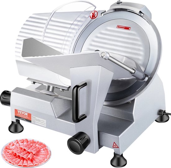 NEWTRY Commerciële Vleessnijder 550W - 160 Kg/u Met 7mm Lemmet, RVS