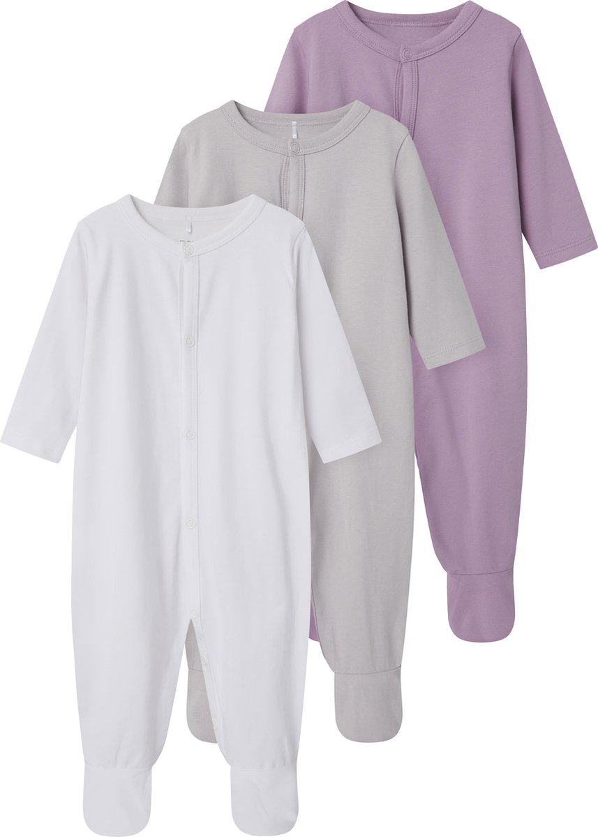 NAME IT - TBFSLEEPSUIT 3P FEET SOLID NOOS - Baby - Pyjamas