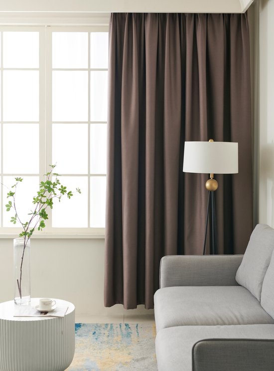 Home of Curtains - LEMONI - Gordijn - Met Plooiband - Verduisterend en - Kant en Klaar