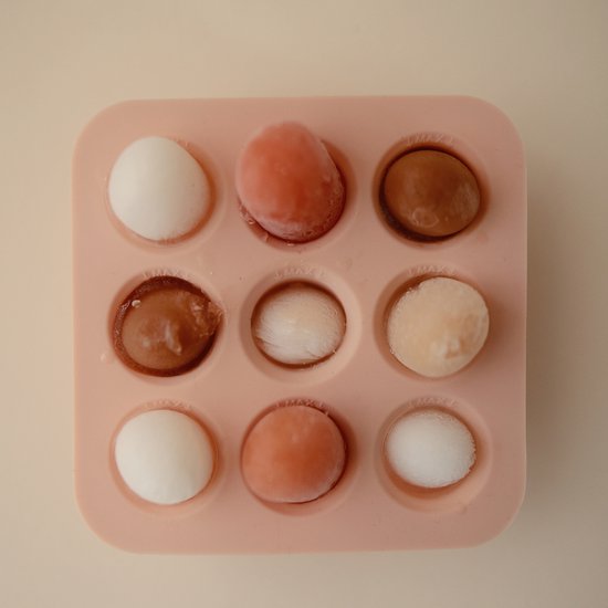 Mushie Fresh Food Feeder Tray Diepvries Bewaarbakjes Baby Voedsel Blush van Mushie — afbeelding 2
