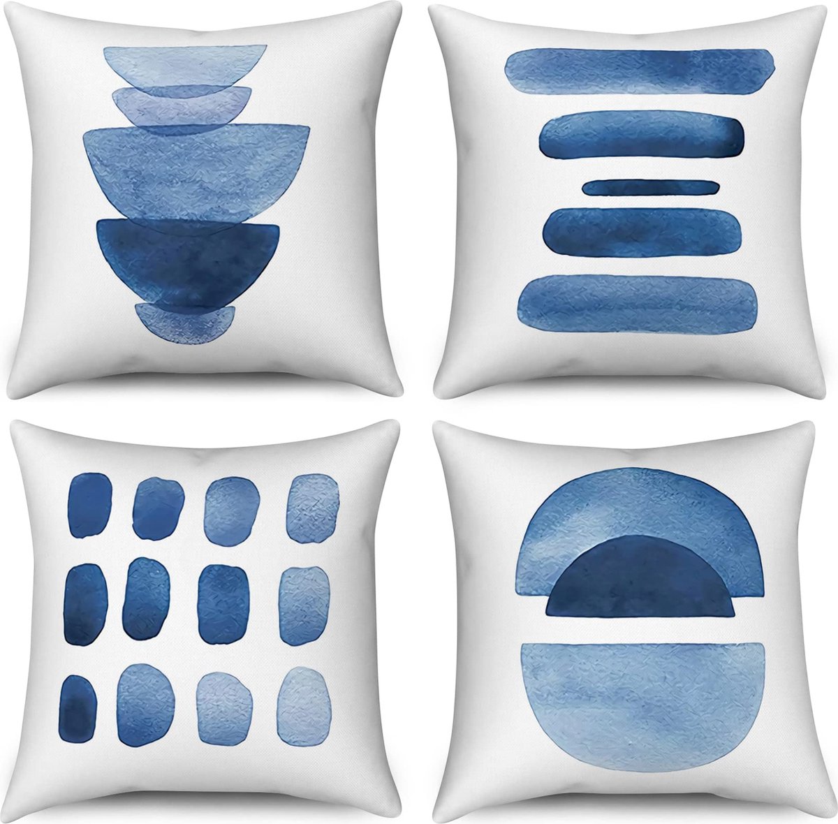 Goodivery ® Kleurrijke Geometrische Kussenslopen Set van 4 voor Moderne Woondecoratie
