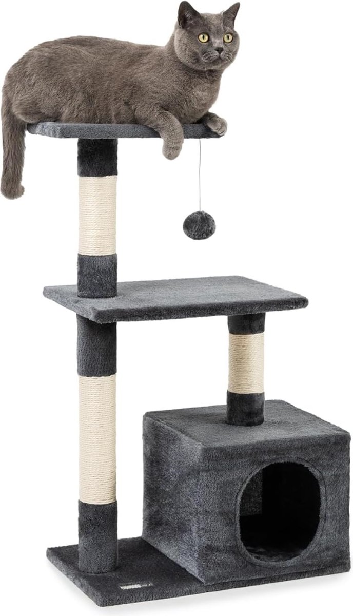 DD® Krabpaal Voor Zware Katten - Krabpaal - Krabpaal Voor Grote Katten - 30x50x85cm - Donkergrijs
