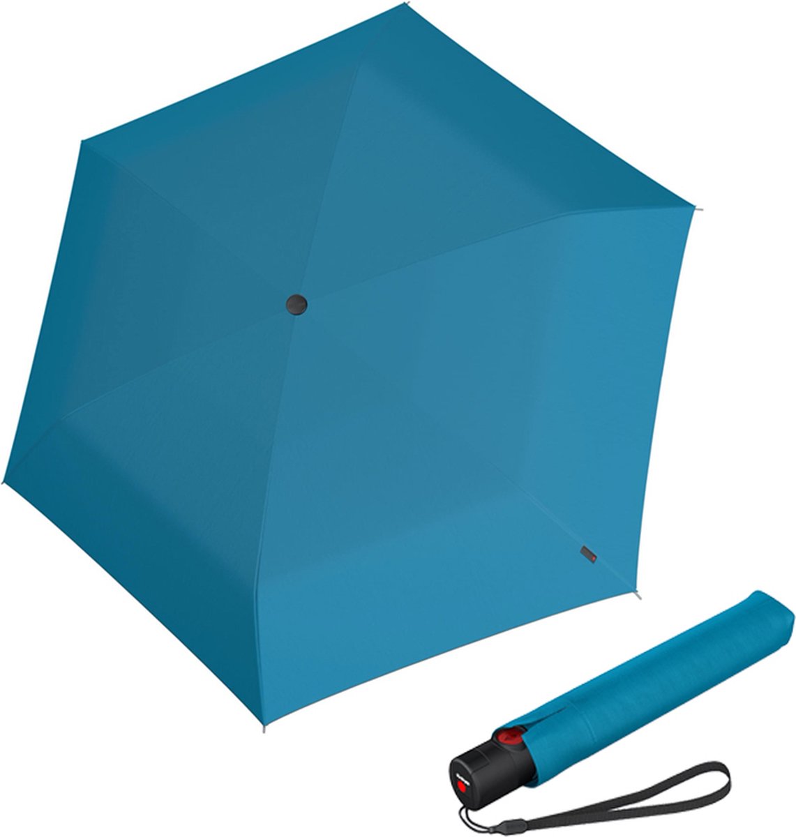 Knirps U.200 Ultra Light Duomatic Paraplu UV Protection turquoise with black coating