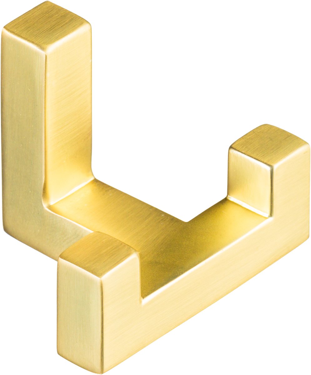 Ostiumhome® - Handdoekhaak - Jashaak - Dubbel - Badkamer - Keuken - Modern Design - Mat Goud