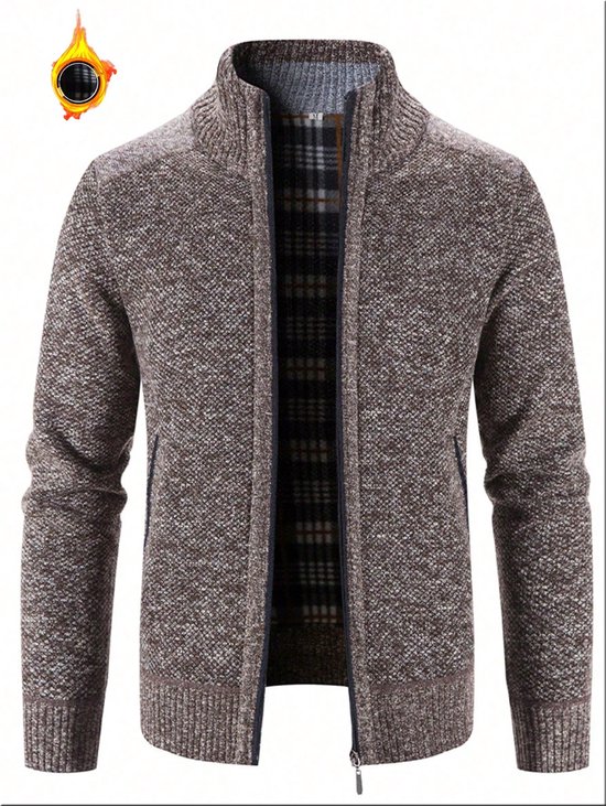 Runcati Grof gebreid vest voor heren, casual sjaalkraag, lange mouwen, knoopsluiting, gebreide trui tops, Zwart, M Runcati Grof gebreid vest voor heren, casual sjaalkraag, lange mouwen, knoopsluiting, gebreide trui tops, Zwart, M