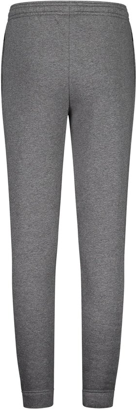 Grijze joggingbroek met elastische tailleband en manchetten. Geen logo zichtbaar.