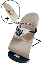 Bol.com JAXX - wipstoel met extra hoes - Beige - met - speelboog - knisperboekje - babystoel - baby swing - schommelstoel baby -... aanbieding