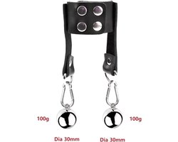 Ballencrusher met gewicht - 2x 100g – Verstelbaar - Scrotum - Crusher - BDSM