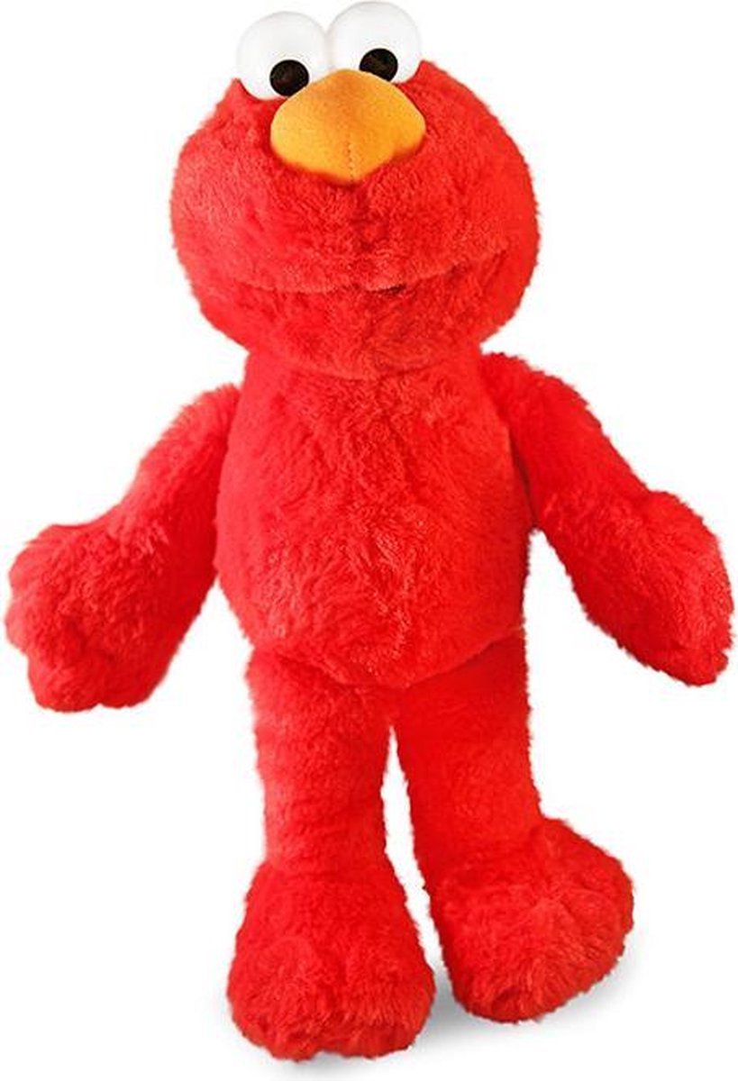 Elmo - Sesamstraat Pluche Knuffel 36 cm {Sesamestreet Plush Toy | Sesam Straat Speelgoed Knuffeldier Knuffelpop voor kinderen jongens meisjes | Koekie Monster Cookie Monster, Elmo, Oscar Mopperkont, Bert, Ernie, Grover}