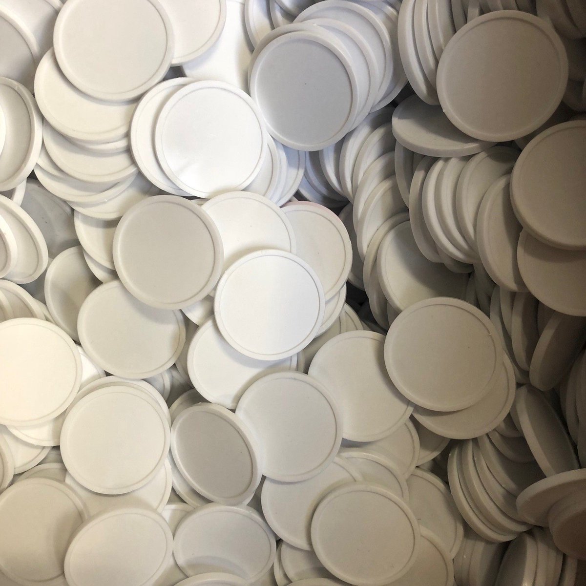 100 Gettoni Per Carrelli Della Spesa - Monete Plastiche Bianche Compatibili Euro, Per Supermercati E Distributori - Foto 6