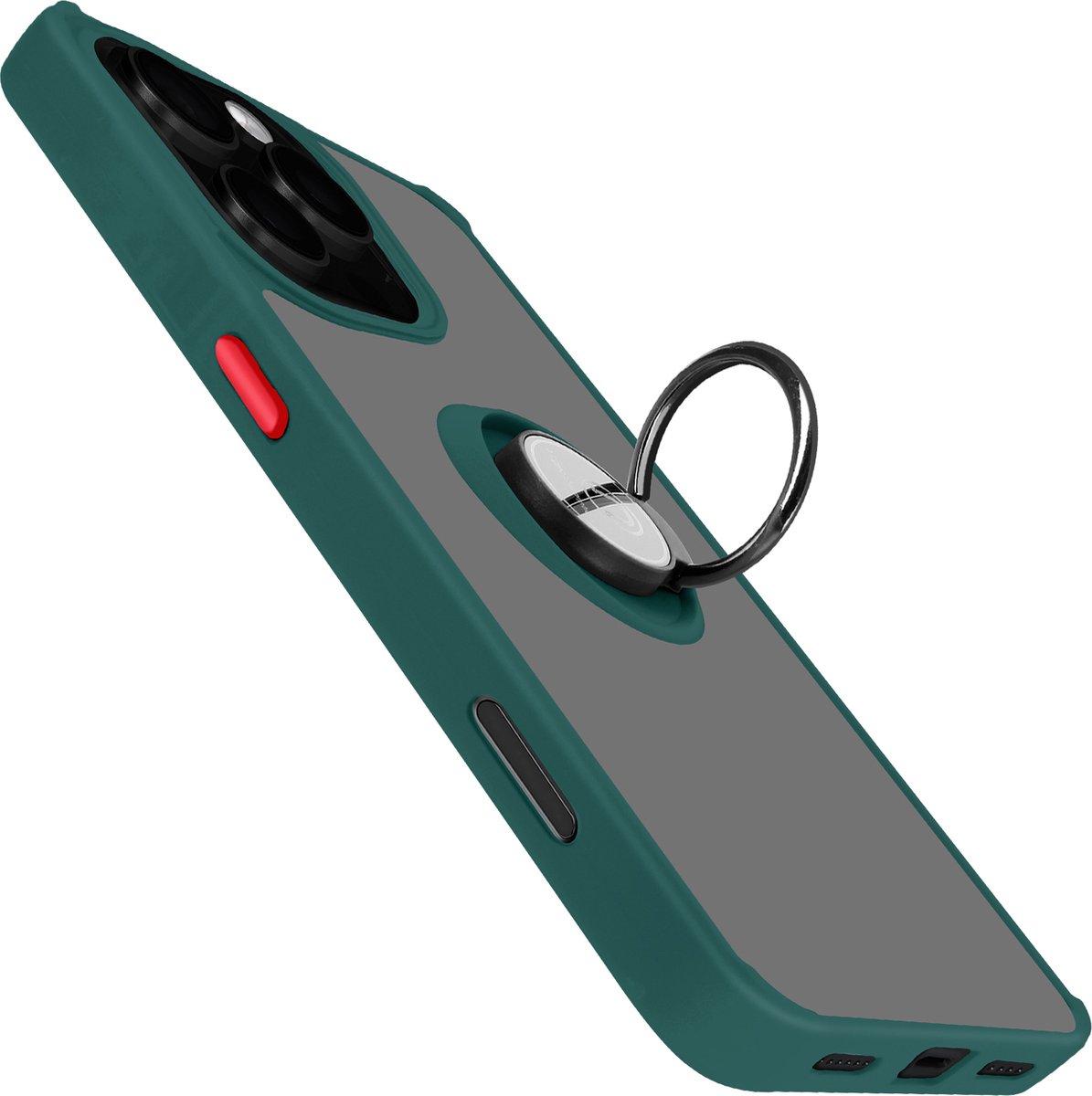 Avizar Metalen ring Geschikt voor Apple iPhone 16 Pro Max Video-ondersteuning, Groen