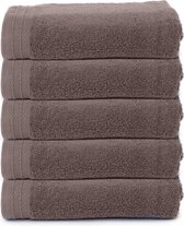 The One Towelling Organische Handdoeken Set - 5 Stuks - 70 x 140 cm - Hotelkwaliteit - Handdoekenset - Badhanddoek - 550gr/m2 - Katoen - Taupe