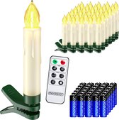 Monzana LED Kaars Kerstverlichting – 30 Stuks voor Kerstboom – Warm Wit