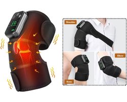 Elektrische Kniemassage - Verwarmde Schoudermassage - Verwarmde Knie Massage - Ondersteuning - Verstelbare Led Verwarming - Gewricht Letsel - incl. oplader - incl verlenginsband