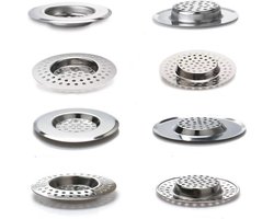 Luxe RVS gootsteen zeef Ø75 - 60mm - -4 pack met verschillende maten - gootsteenstop - afvoerzeef - korfplug - gootsteenbakj