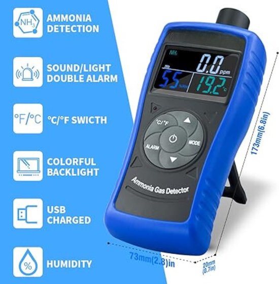 Equivera Ammoniakgasdetector luchtkwaliteitsmeter