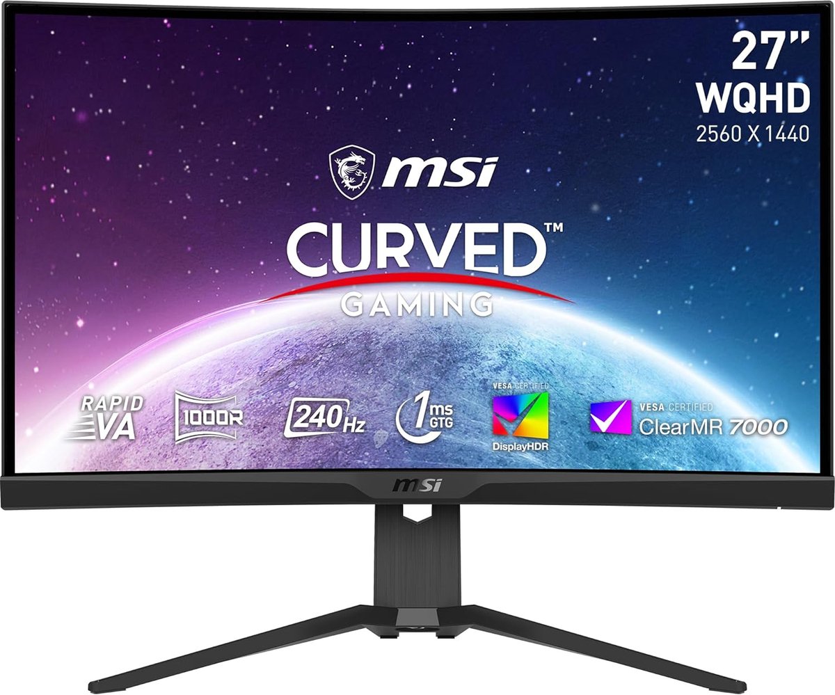 MSI MAG 275CQRXF - QHD Curved Gaming Monitor - Verstelbaar - 240hz - 27 inch