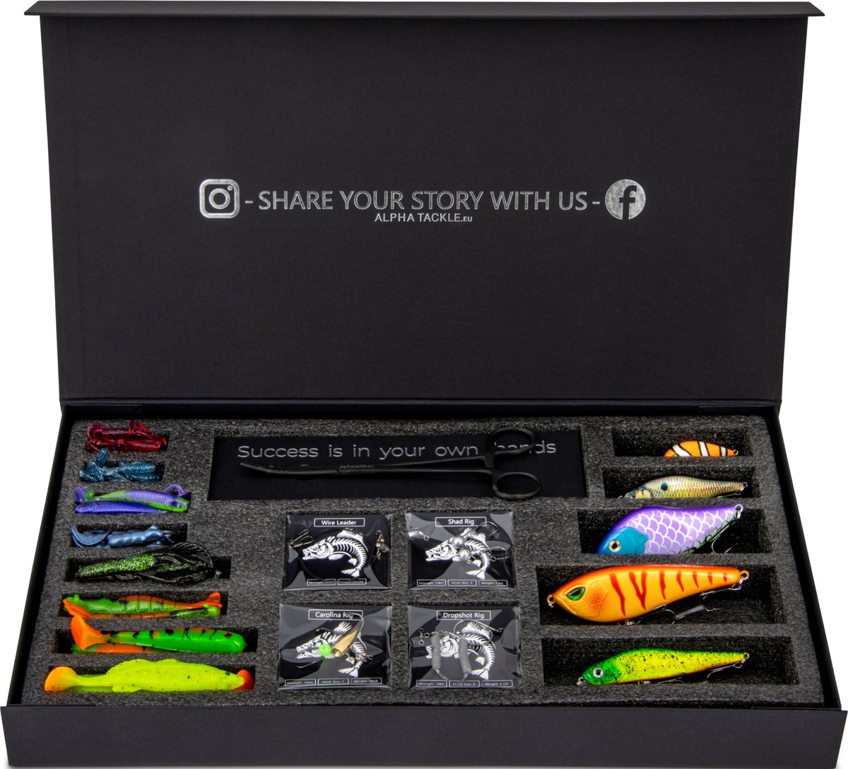 Alpha Tackle® roofvissen giftbox (35-delig) - Kunstaas set | Roofvissen | Shads - Jerkbait - Crankbait - Onthaaktang | Snoek - Baars - Snoekbaars