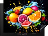 KitchenYeah® Protection plaque induction 71x52 cm - Fruit - coloré - peinture - abstrait - Protege plaque de cuisson - Couvre plaque induction - Protecteur d'induction - Cuisine