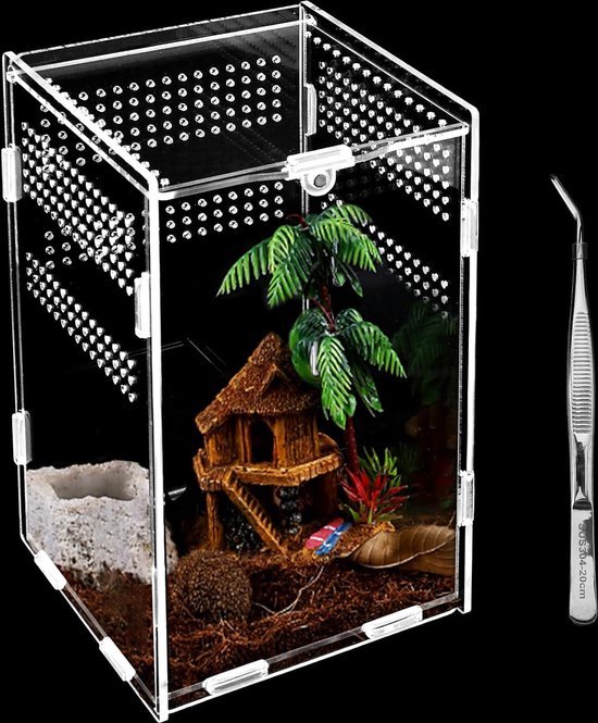 PolkaHome Reptielenverblijf - Terrarium reptiel - Terrarium baardagaam - Een fijn