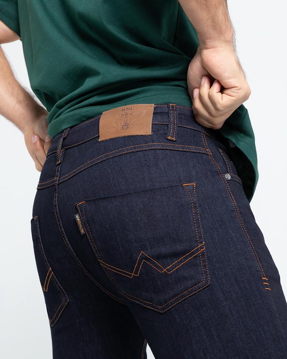 By city-route II -man-motorbroek-jeans-heren-protectie-CE gecertificeerd-donkerblauw-36-XL – foto 6