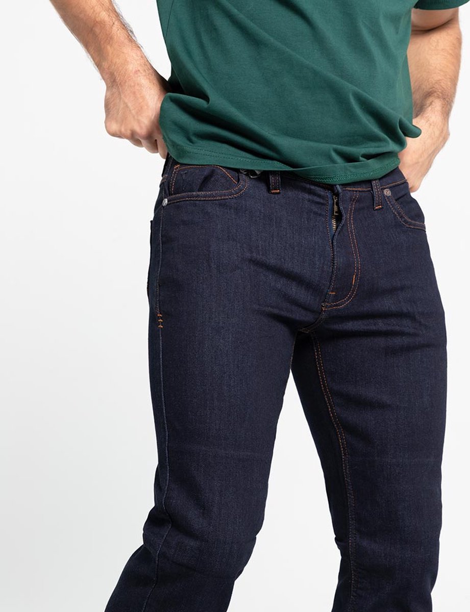 By city-route II -man-motorbroek-jeans-heren-protectie-CE gecertificeerd-donkerblauw-36-XL – foto 3