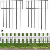 VOUNOT verhoogd metalen bed met hoes, wielen, plank en 6 gedeelde roosters, plantenbak, kruidenbed voor balkon, tuin en terras, 80,5 x 43 x 130 cm
