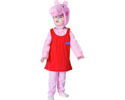 Ciao s.r.l Peppa Pig Kostuum voor Kinderen Verkleedpak Vekleedkleding Kind Carnavalskleding Peppa Big Dieren Kostuum - Officiële licentie - Polyester - Roze/Rood - 2-Delig Jumpsuit met Jurk/Muts - Maat 2-3 Jaar