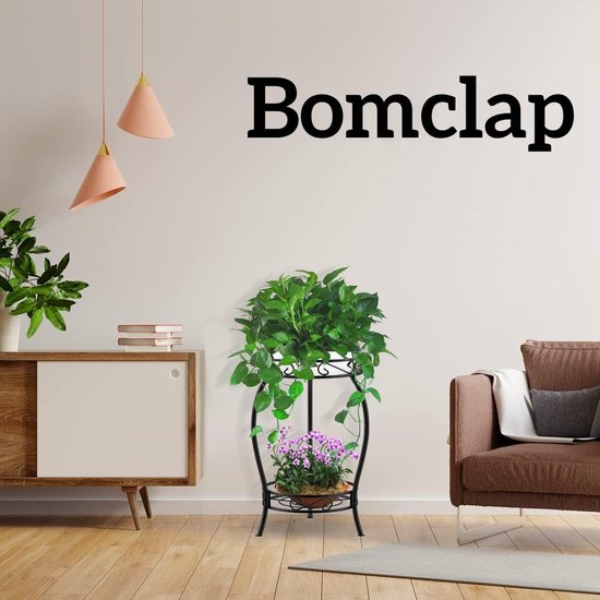 Ziwijity Set van 5 bloemenstandaarden van metaal, plantenstandaard voor binnen en buiten, tuinplanten, anti-roest ijzeren displayrek voor huis en tuindecoratie (wit