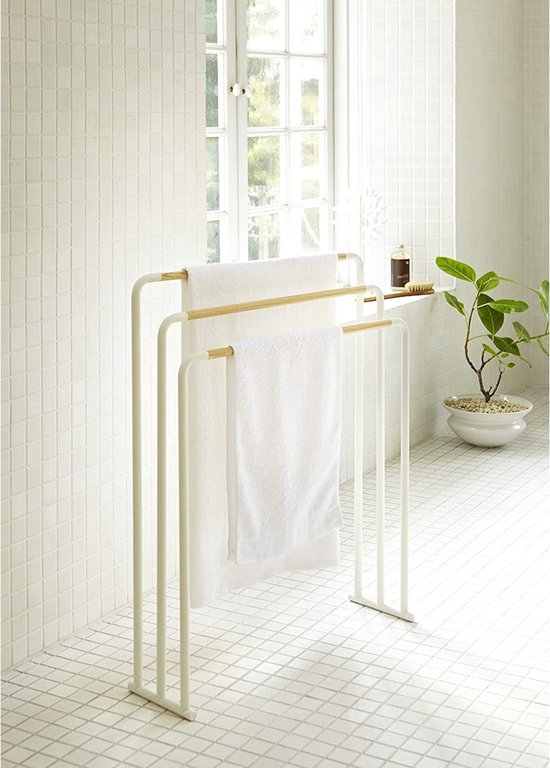 Yamazaki Handdoekenrek Badkamer - Plain - Wit