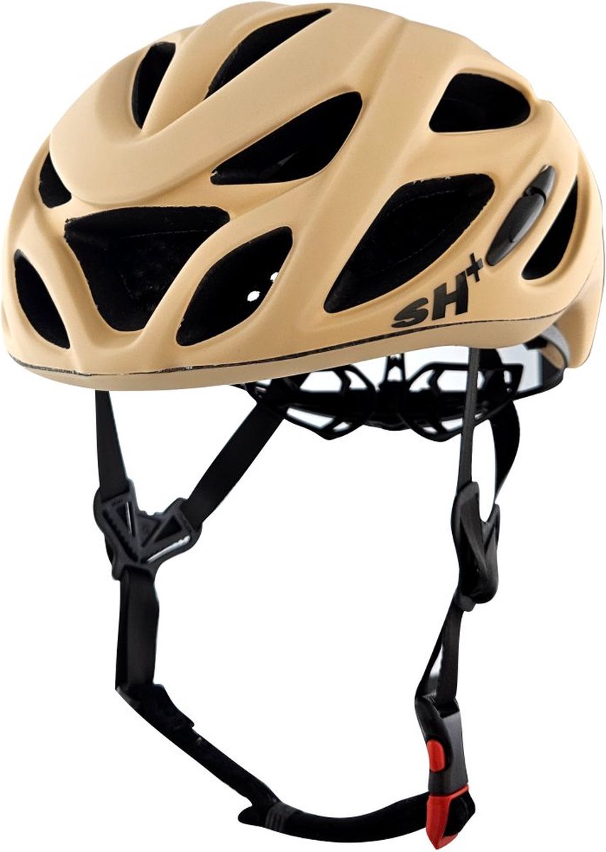 SH+ e-bike Fietshelm - SHIROCCO GHIAIA - Unisex - Lichtgewicht 260 gram - 21 Ventilatiegaten - Gemaakt in Italië - Voor een hoofdomtrek van 58 tot en met 61 CM - Mat Khaki