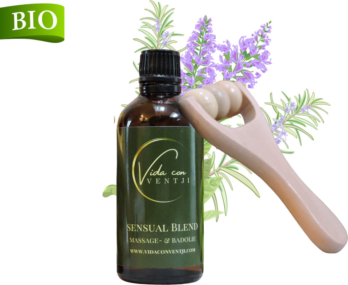 Goedkoopste Vida Con Ventji® - Massage olie - Bad olie - Sensual Blend Massage- en Badolie – Met Patchouli, Ylang Ylang, Sinaasappel en Druivenpitolie – Voor Een Verleidelijke Wellnesservaring