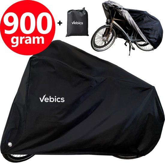 Vebics® Fietshoes voor 1 Fiets Waterdicht - Elektrische fiets - Fietsbeschermhoes - Stalling - Zwart