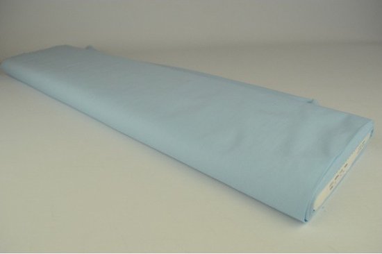 Tissu en Katoen - Au mètre - 1 mètre - Popeline de coton uni - Bleu Bébé