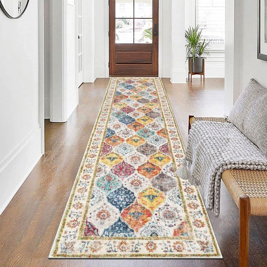 Moderne woontapijt voor hal 40x160cm Tapijt, loper, keuken, wasbaar, antislip Tapijt gangpad loper verkrijgbaar in vele kleuren en maten voor hal, keuken, slaapkamer, Entree H