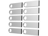 Bol.com USB-stick 16GB 10 Stuks Mini Metaal Memory Stick 16 GB USB 2.0-flashdrives waterdicht geheugensticks Portable Data Storage aanbieding