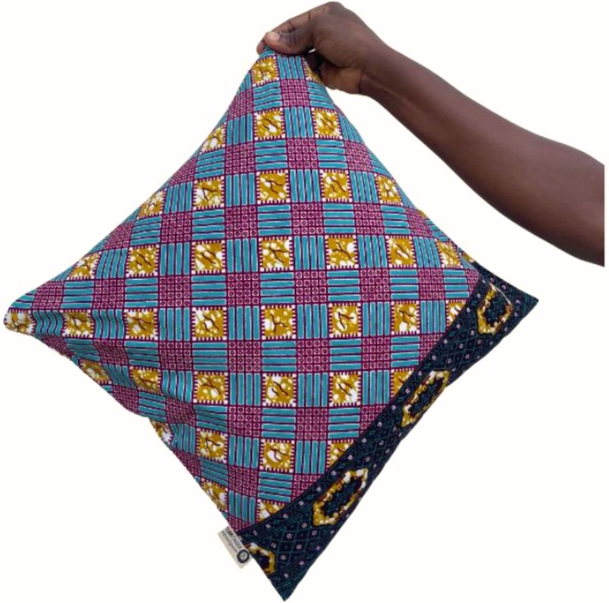 Kussenhoes | Leuk cadeau | Kussenhoes 40x40 | Handgemaakt in Ghana | Fairtrade sierkussenhoes | Sierkussenhoes | Kleurrijke kussenhoes