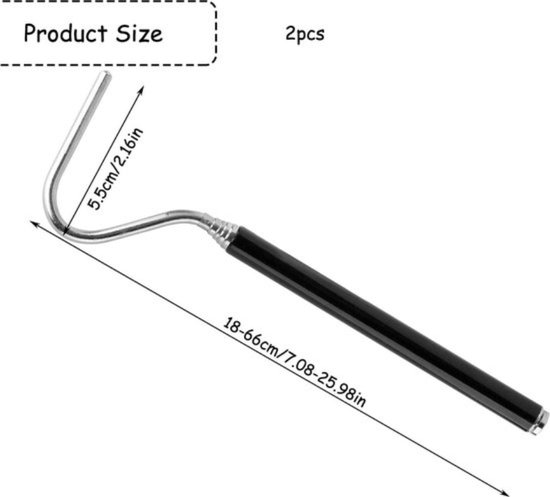 Aqua-Noa RVS planten pincet blackline gebogen 27 cm - voor de mooiste