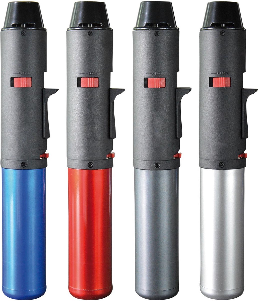 Goedkoopste 4x Pen Torch - Tobaliq Hervulbare Aansteker - Vuurwerk Aansteker - Gasbrander - Gasaansteker - BBQ - Windproof - verschillende kleuren
