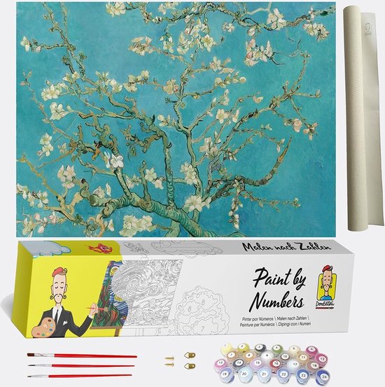 Awesocrafts Nummerschilderijsets, Japanse tuin, kersenbloesembomen brug meer verf op nummer 16 x 20 inch voor volwassenen en kinderen (kersenbloesem, geen lijst Awesocrafts Nummerschilderijsets, Japanse tuin, kersenbloesembomen brug meer verf op nummer 16 x 20 inch voor volwassenen en kinderen (kersenbloesem, geen lijst
