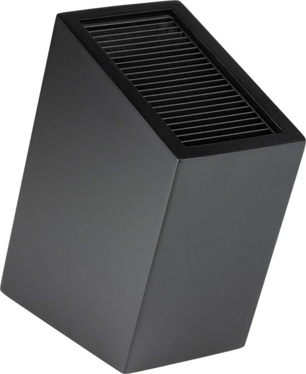 Knife block, plastic, slanted design, empty knife block
