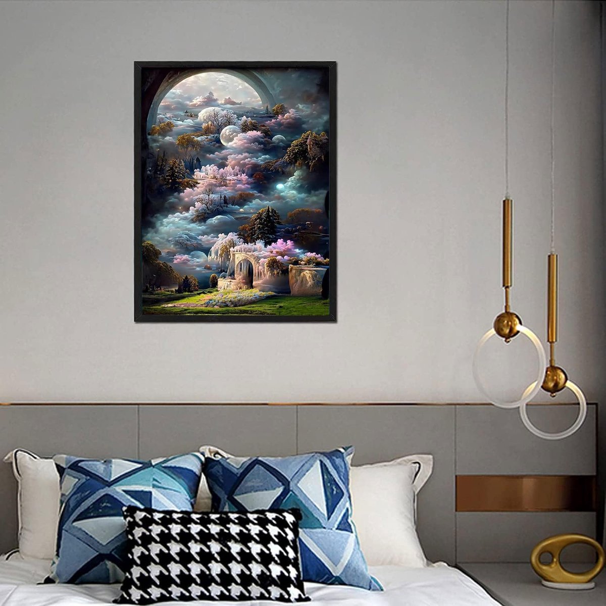 Huntex Diamond Painting Volwassenen - Diamond Painting Kinderen - Diamond Painting Pakket Volledig - WolkenFantasy - 30x40 cm — afbeelding 3