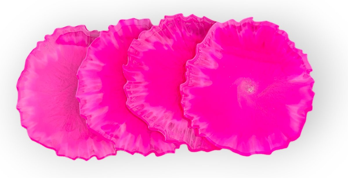 Resin Art JR: Unieke Handgemaakte Onderzetters / Tafel decoratie / Set van 4 st.