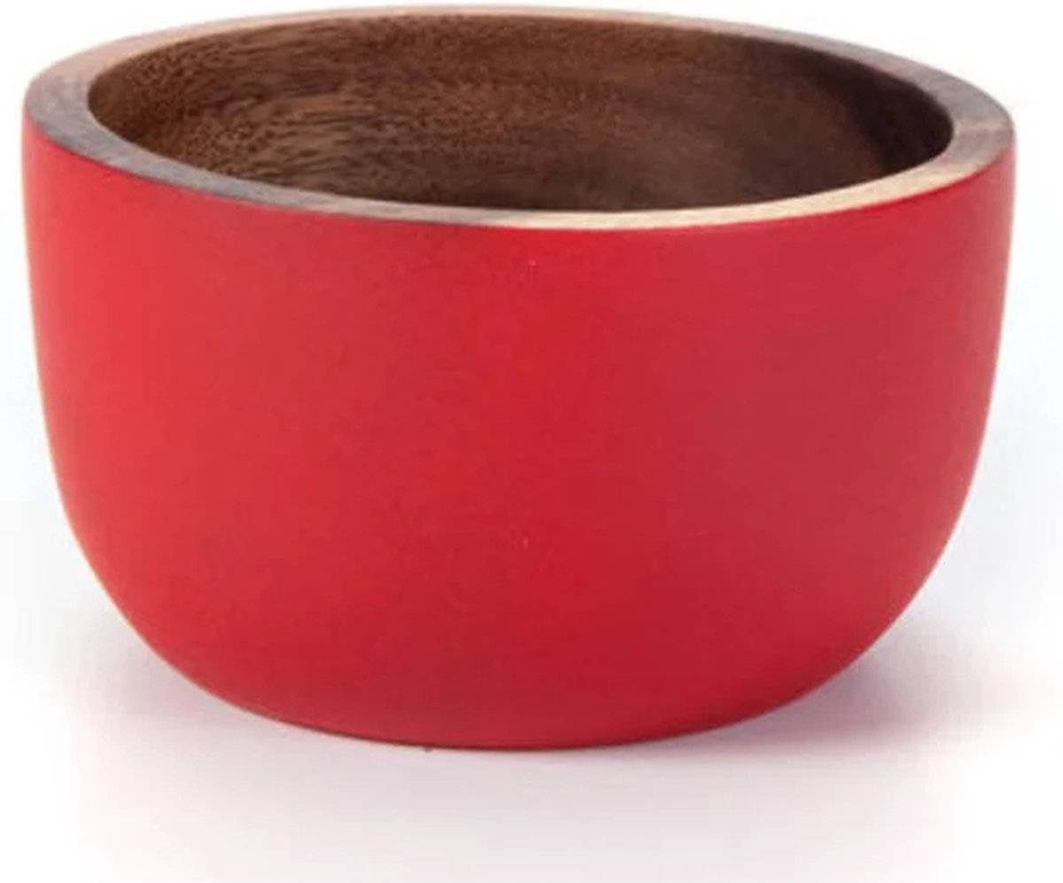 Rijstkom Aca Rond 11cm Rustic Mat Rood